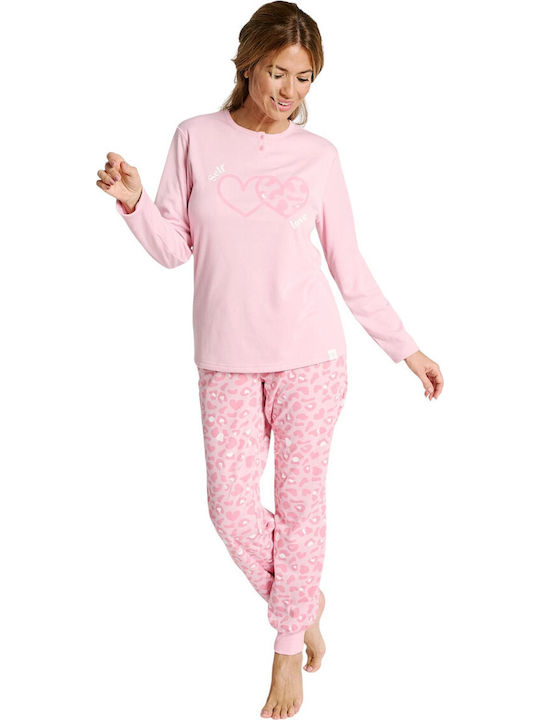 Muydemi Set Pijamale pentru Femei Pink