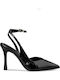 Pumps mit Stiletto-Absatz & Riemchen Schwarz