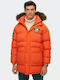 Longline Зимно Мъжко Puffer Оранжево Яке