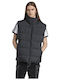 Vestă Puffer Tonal Geacă Puffer Fără Mâneci Neagră