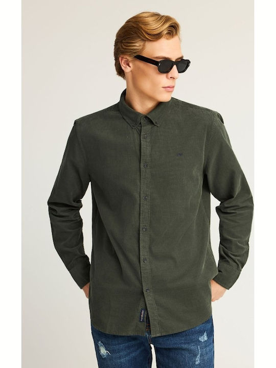 Funky Buddha Long Sleeve Corduroy Shirt in a Re...