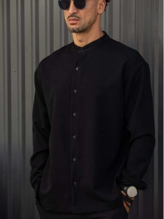 Henry Clothing Μακρυμάνικo Overshirt Black