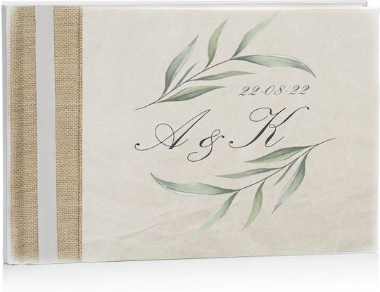 Книга за сватбени пожелания Клонка Маслина 27 х 21 см D15010 Bal-d15010-elia