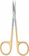 Medizinische Schere Goldene Griff Fine Gerade Tc 10cm