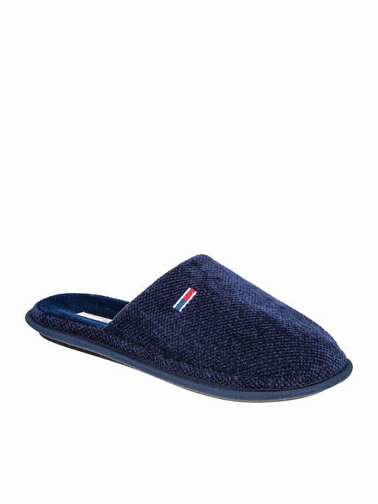 Adam's Shoes Χειμερινές Ανδρικές Παντόφλες Μπλε