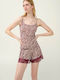 Women's T-Shirt with Spaghetti Strap Bordeaux