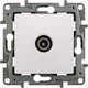 Legrand 767123 Salbei TV Aerial Flush Socket White With Frame 86x86x10mm Copy Salbei TV Aerial Flush Socket White With Frame 86x86x10mm Copy