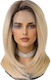 Wig with Synthetic Hair in Dark Blonde Color 45cm