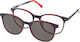 Solano Cl 90180c Herren Brillengestell Polarisiert Clip-On Kunststoff Blau 52 Mm