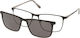 Solano Cl 10163b Men's Eyeglass Frame Polarized Clip-on Metal Black 57 Mm
