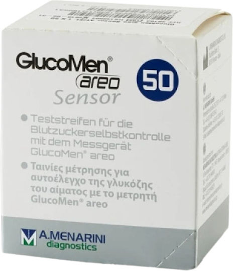 Menarini Glucomen Sensor Areo Ταινίες Μέτρησης Σακχάρου 50τμχ