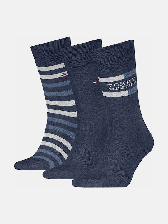 Tommy Hilfiger Ανδρικές Κάλτσες Jean Blue 3Pack