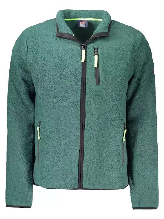 Men's Fleece Cardigan Green