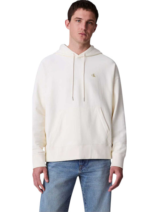 Calvin Klein Φούτερ με Κουκούλα Εκρού LV04RC278...