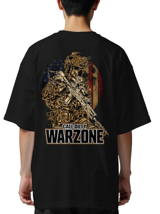 Oversized T-shirt Call Duty Warzone Pop Culture Black