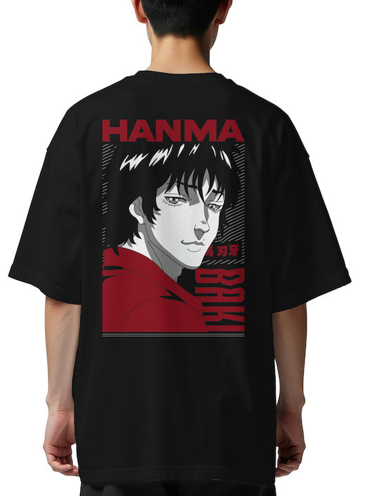 Oversized T-shirt Baki Hanma 1 Popkultur Schwarz
