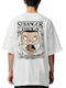 Oversized T-shirt Eleven Eggos Stranger Things Pop Culture White