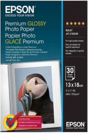 Epson Premium Glossy Φωτογραφικό Χαρτί 13x18 για Εκτυπωτές Inkjet 25 Φύλλα