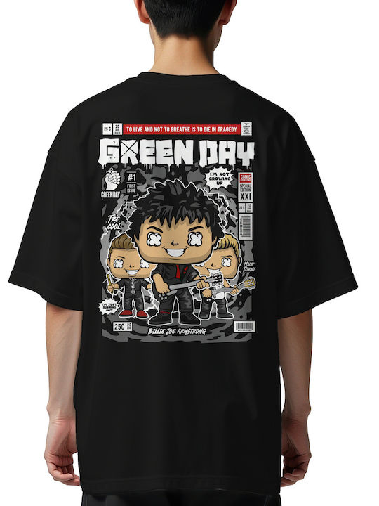 Oversized T-shirt Green Day Pop Culture Black