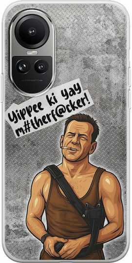 Epic Quotes Yippee Ki Yay Oppo Reno 10 5G Гъвкав TPU Прозрачен Силикон