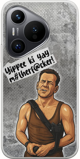 Epic Quotes Yippee Ki Yay Huawei Pura 70 Гъвкав TPU Прозрачен Силикон