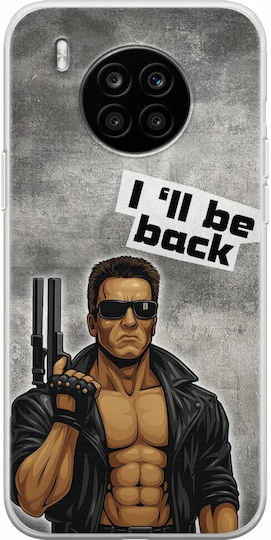 Epic Quotes I'll Be Back Honor 50 Lite Гъвкав TPU Прозрачен Силикон