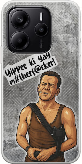 Epic Quotes Yippee Ki Yay Xiaomi Redmi Note 14 5G Flexible TPU Transparent Silicone