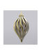 Hanging Ornament Tear Plastic Gold 11x21cm Set 6pcs