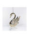 Ornament suspendat Lebăda Auriu 7x10.2buc Set 6buc