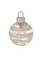 Ornament suspendat Glob Gri cu lumină LED 15buc