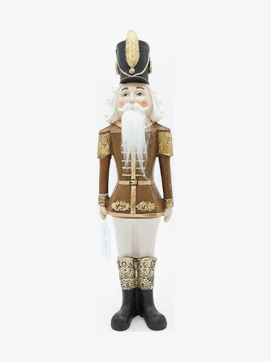 Weihnachts-Nussknacker Braun aus Polyresin Höhe 41.5cm.