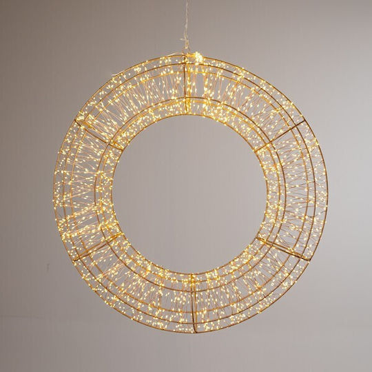 Christmas Metal Lighted Decorative Wreath 70cm
