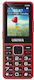 Uniwa V2000 Dual SIM Mobile with Large Buttons Red