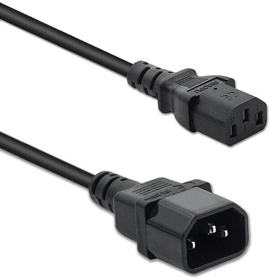 Qoltec Power Cable UPS IEC C13/C14 3x1.0mm² 1.5m