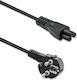 Qoltec Angled Power Cable Schuko IEC C5 Cloverleaf 3x1.0mm² 1.5m