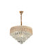 Toolight Chandelier with Crystals Gold 50cm OSW-08948