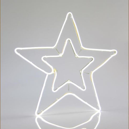 Crăciunesti Decorative Stele Plastice Alb 56x58buc 2buc