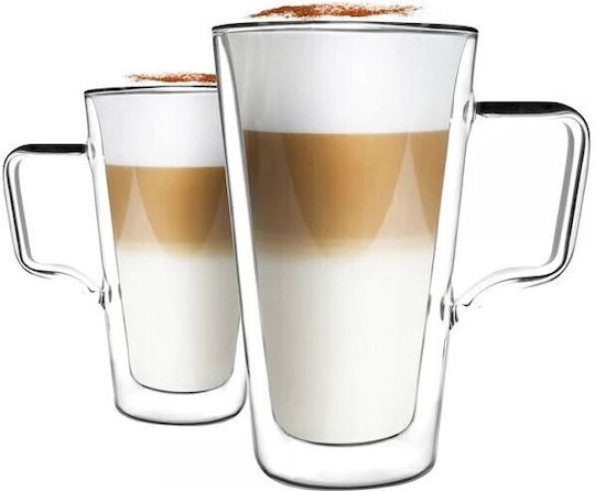 Vialli Design Cană Sticlă Transparentă 350ml