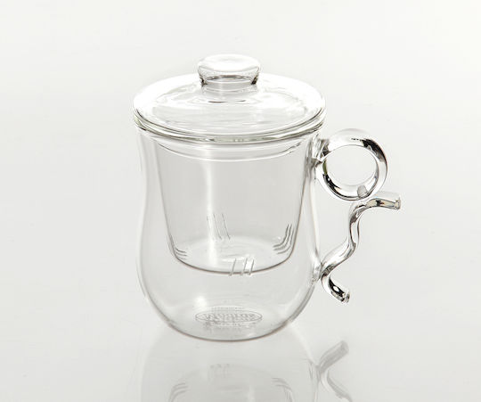 Madras Cană Sticlă cu Capac Transparentă 310ml