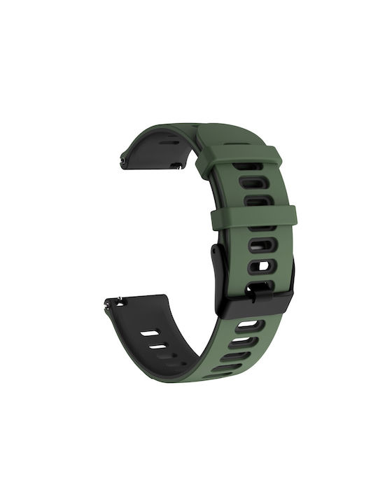 Dual Color Λουράκι Σιλικόνης Huawei Watch Gt 6 46mm Gt 6 Pro 46mm Army Green Black Dual Color Λουράκι Σιλικόνης Huawei Watch Gt 6 46mm Gt 6 Pro 46mm Army Green Black
