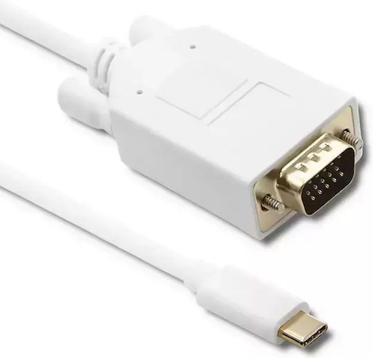 Qoltec Usb 3.1 Type C Male Vga Male Cable Full Hd Alternate Mode 1m