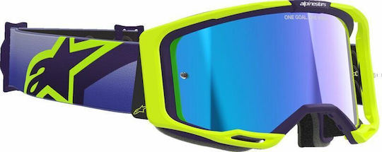 Alpinestars Motorrad-Schutzbrille Vision 8 Spiegelglas Schaumstoff Keine Tear Off