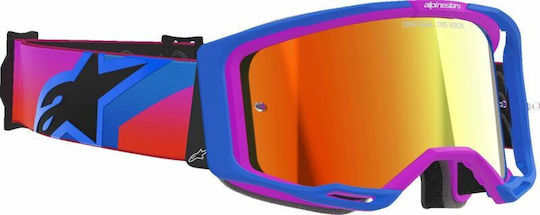 Alpinestars Goggles Vision 8 Mirrored Lens Foam Motocross Goggles Does Not Accept Tear Off