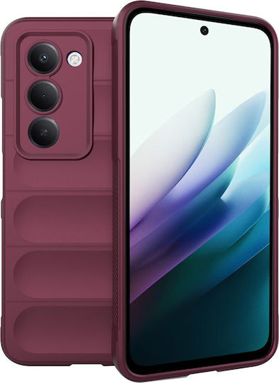 Techsuit Umschlag Rückseite Silikon Burgundisch (Redmi 15)