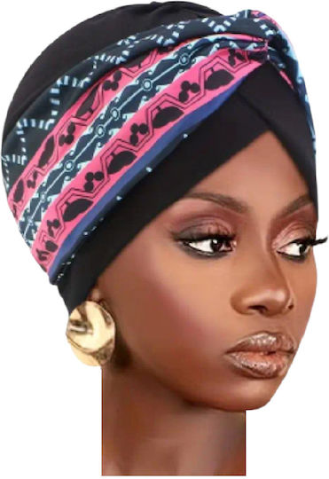 Дамски Мек Текстилен Тюрбан За Коса Pink Designs Beauty