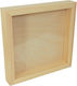 Wooden Frame Glass 25x25x4cm