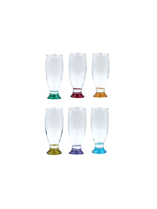 Domumart Set de pahare Cafea / Cafea grecească Freddo din Sticlă în Culoarea Maro 310ml 6buc