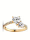 Amalfi Accessories Damen Ring aus Silber Vergoldet