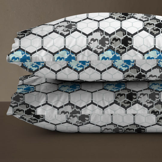 Isadore Lorraine Kissenbezüge Beehive-Blau 50x70cm 07.00376