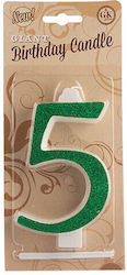 Giant Number Candles No.5 Green Lumea